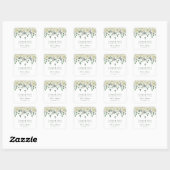 White Floral Greenery Baptism Bedankt voor je plez Vierkante Sticker (Vel)