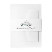 White Floral Greenery Wedding Uitnodigingen Wikkel (Voorkant Voorbeeld)