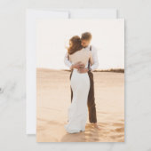 White Floral Grey Wedding After Party Kaart (Achterkant)