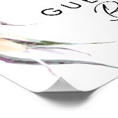 White Floral Guest Book Sign Poster (Hoek)