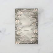 White Floral Hartelijk dank Bedankkaart (Binnen)