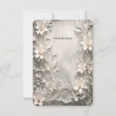 White Floral Hartelijk dank Bedankkaart (Achterkant)