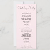 White Floral Herfst Pumpkin Pink Wedding Programme (Achterkant)