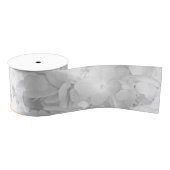 White Floral Hydrangea Craft Ribbon Grosgrain Lint (Spoel)