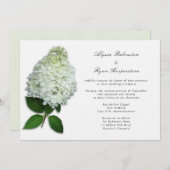 White Floral Hydrangea Wedding Invitations Kaart (Voorkant / Achterkant)