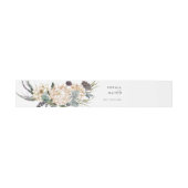 White Floral Invitation Belly Band Uitnodigingen Wikkel (Vlak)