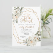 White Floral is het seizoen om te trouwen Kaart (Staand voorkant)