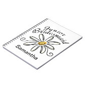 White Floral Junior Bridesmaid Notitieboek (Linkerzijde)