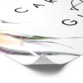 White Floral Kaarten and Gifts Sign Poster (Hoek)