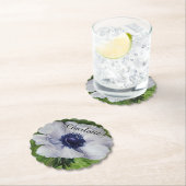 White Floral Kartonnen Onderzetters (Insitu)