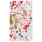 White Floral kerstcadeautas Klein Cadeauzakje (Voorkant)