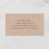 White Floral Kraft Handmade Candle Soy Melt Soap Visitekaartje (Achterkant)