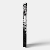 White Floral Lace Black Damasmonogramed Case-Mate iPhone Case (Achterkant / Rechts)