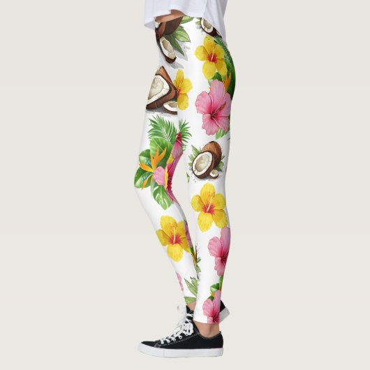 White Floral Leggings (Links)