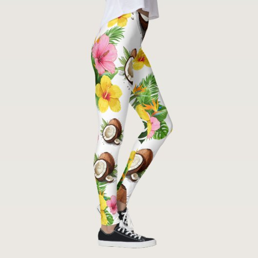 White Floral Leggings (Rechts)