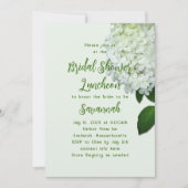 White Floral Limelight Hydrangea Flowers Party Kaart (Voorkant)