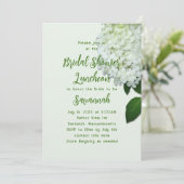 White Floral Limelight Hydrangea Flowers Party Kaart (Staand voorkant)