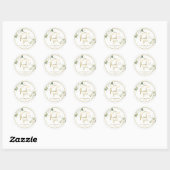 White Floral Little Piece of Heaven Ronde Sticker (Vel)
