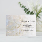 White Floral Marriage/Elopement Announounding Aankondiging (Staand voorkant)