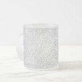 White Floral Matglas Koffiemok (Voorkant links)