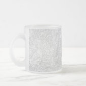 White Floral Matglas Koffiemok (Links)