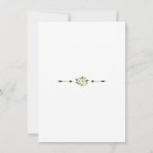 White Floral met handschrift repetitief diner Kaart (Achterkant)