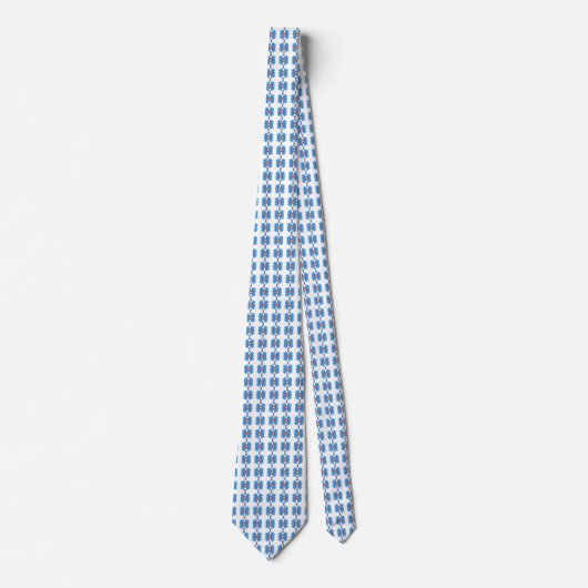 White Floral Neck Tie Stropdas (Voorkant)