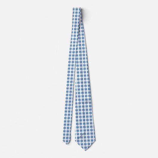 White Floral Neck Tie Stropdas (Achterkant)