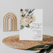 White Floral Niets Fancy gewoon liefdeshuwelijk Kaart