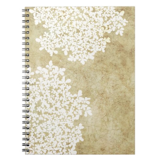 White Floral Notitieboek (Voorkant)