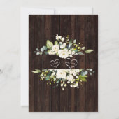 White Floral Old Barn after I DO Wedding BBQ Kaart (Achterkant)