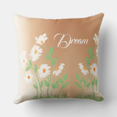 White Floral Ontworpen Kussen (Achterkant)