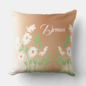 White Floral Ontworpen Kussen (Voorkant)