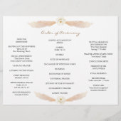 White Floral Pampas Grass Tri+Fold Wedding Program Flyer (Achterkant)