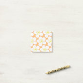 White Floral Pattern Post-it® Notes (Op bureau)