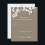 White Floral Peacock Elegant Wedding RSVP Card Kaartje<br><div class="desc">Ontworpen door: fat*fa*tin. Eenvoudig aan te passen met uw eigen tekst, foto of afbeelding. Voor douaneverzoeken, te contacteren gelieve vet*fa*tin direct. Aangepaste kosten zijn van toepassing op www.zazzle.com/fat_fa_tin www.zazzle.com/color_therapy www.zazzle.com/fatfatin_blue_knot www.zazzle.com/fatfatin_red_knot www.zazzle.com/fatfatin_box www.zazzle.com/fatfatin_ink</div>