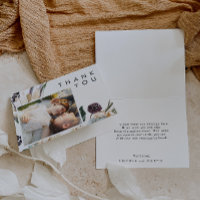 White Floral Photo Folded