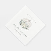 White Floral Pumpkin Vrijgezellenfeest Servet (Hoek)