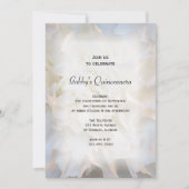 White Floral Quinceañera Party Invitation Kaart (Voorkant)