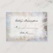 White Floral Quinceañera Place Card Plaatskaartje (Voorkant)