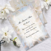 White Floral Quinceañera Save the Date