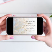 White Floral Quinceañera Save the Date