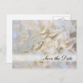 White Floral Quinceañera Save the Date Aankondigingskaart (Voorkant / Achterkant)
