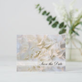 White Floral Quinceañera Save the Date Aankondigingskaart (Staand voorkant)