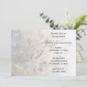 White Floral Quinceanera Uitnodiging (Staand voorkant)