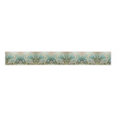 White Floral Rabbit Spring Art Grosgrain Lint (Voorkant)