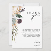 White Floral Reception 5"x7" - Hartelijk dank - ka (Voorkant)