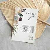 White Floral Reception Hartelijk dank Briefkaart