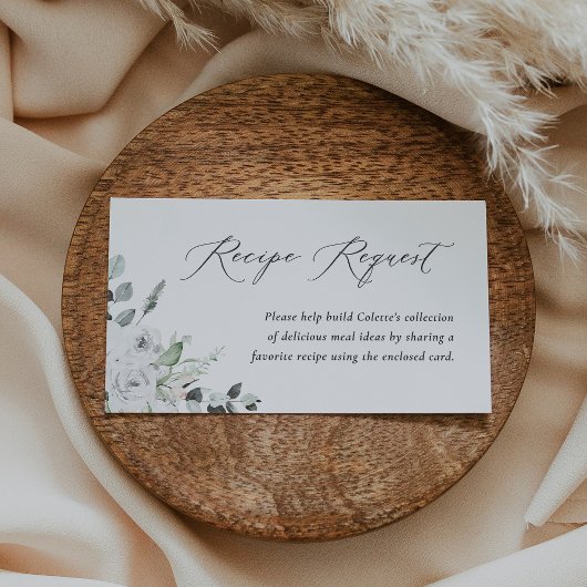 White Floral Recipe Request Douche Enclosure Kaart