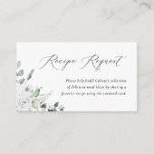 White Floral Recipe Request Douche Enclosure Kaart (Voorkant)